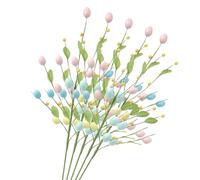 Genérico Spring Stems - 21.65 Inches Artificial Egg Branches | 5 Piece Colorful Berry Picks, Easter Floral Stems for Wreath, Vase, Table Centerpieces, and Farmhouse Holiday Decor