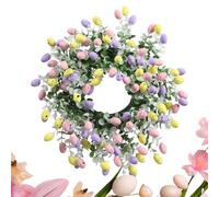 Genérico Spring Wreath - 38cm Artificial Egg Door Decoration, Colorful Seasonal Accent, Outdoor Design | Easter Wall Hanging Garland For Window Garden Yard Patio Office Farmhouse Party Decor