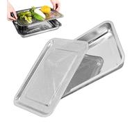 Genérico Sprouting Tray - Stainless Steel Mesh Sieve | Seed Propagation Kit | 304 Stainless Steel, 32x22x4.8cm, Perforated Draining Tray, For Hydroponic Seedlings Cat Grass Greens