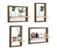 Genérico Square Floating Shelves | Geometric Wall Storage | Floating Wall Shelf | Modern Shelf Design, Living Room Storage, Wall Shelf Organizer, Rustic Wooden Shelves, Wooden Wall-Mounted Shelves