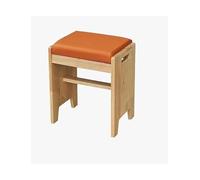 Genérico Square Footstool, Dressing Stool Foot, Change Shoe Bench, for Living Room, Restaurant, Milk Tea Shop(Orange)
