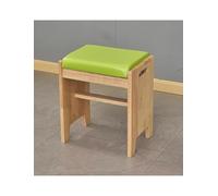 Genérico Square Footstool, Dressing Stool Foot, Change Shoe Bench, for Living Room, Restaurant, Milk Tea Shop(Green)