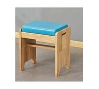 Genérico Square Footstool, Dressing Stool Foot, Change Shoe Bench, for Living Room, Restaurant, Milk Tea Shop(Blue)