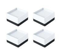 Genérico Square Furniture Support Lift Feet, Table Risers, 3.07x3.07x1.58 Inch Block with Recessed Top, Stackable Heavy-Duty Profile with Modern Style, Home Accessory for Kitchen Living Room Laundry