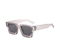 Genérico Square Sunglasses, Retro UV 400 Protective Glasses, Lightweight Full Frame Streetwear Design for Travel Vacation Driving Hiking Beach Party or Everyday Fashionable Summer Wear, Gray
