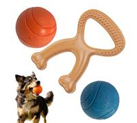 Genérico Squeaky Ball For Large Breed Fetch, 5.12 × 6.69 × 0.98 Inch | First title emphasizes rubber material and multi-piece value pack. Second title highlights squeaky sound and fetch ac