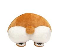 Genérico Squeaky Butts Dog Toy Dolls, 15x14x5cm Plush Funny Interactive Butts Sound Toyswith Button Battery, for Pet Playtime, Training, Entertainment, Fun