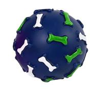 Generico Squeaky Dog Balls - Durable Material, Fun Bone Print Design, Soft Yet Resilient, Lightweight for Easy Fetch | Puppy Playtime, Chew Training, Indoor Fun, Outdoor Activities, Apartment