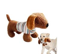 Generico Squeaky Dog Chew Toy, Stuffed Animal Dachshund Shape, 30 x 12 x 17 cm/11.81 x 4.72 x 6.69 inches Teeth Cleaning Puppy Training Tool for Agressive Chewers, Pet Playing Device PP cotton