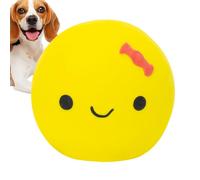 Genérico Squeaky Dog Egg - 6cm Latex Rubber Chew Toy, Doll Shape Pet Squeaker | Four Color for Small Medium Dogs Play Fun Training Teething Durable Toy
