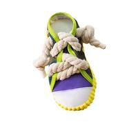 Genérico Squeaky Dog Shoes - Juguete masticable para Cachorros para Perros | de Cuerda de algodón 7x8x18cm 2.76x3.15x7.09in Interior con Bola de, Amarillo, Gris y Morado, previene el cálculo