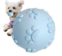 Genérico Squeaky Dog Teething Ball - Puncture Proof Natural Rubber Bouncy Toy, Heavy Duty Interactive Agility Training Sphere, High Frequency Safety Sound Core | For Home Garden Park