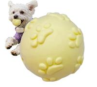 Genérico Squeaky Dog Teething Ball - Puncture Proof Natural Rubber Bouncy Toy, Heavy Duty Interactive Agility Training Sphere, High Frequency Safety Sound Core | For Home Garden Park