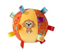 Genérico Squeaky Dog Toy Ball - 6 Inch Interactive Training Balls, Bright Soft Cotton Dog Chew Ball with Built-In Bell & Squeaker, Puppy Training Toy for Indoor, Outdoor, Backyard, Park & Beach Play