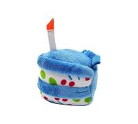 Genérico Squeaky Dog Toys in Fun Birthday Cake Shape, Plush Chewing and Teething Dog Toys for Puppies, Soft Sound for Small Medium Dogs, Interactive Indoor and Outdoor Toy Set, 4.72x4.72x4.72 in