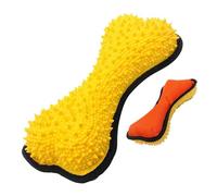 Genérico Squeaky Pet Chew Bone - Durable Latex Nylon Toy, Health Support | Teeth Cleaning Texture Stuffer, Puppy Birthday Gift Interactive Training Tool For Rigorous Play Periods