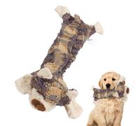 Genérico Squeaky Plush Bear Toy For Dogs, Soft Dog Chewing Toy, Indestructible Pet Teething Midget, Interactive Biting Doll For Medium Dogs, Robust and Durable, 8 Inches, Brown, 1 Piece