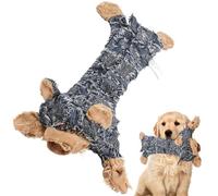 Genérico Squeaky Plush Bear Toy For Dogs, Soft Dog Chewing Toy, Indestructible Pet Teething Midget, Interactive Biting Doll For Medium Dogs, Robust and Durable, 8 Inches, Brown, 1 Piece