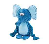 Genérico Squeaky Plush Rope Dog Toy Set | Fox Frog Elephant Interactive Tug-of-War Chew | Cotton Blend Pet Training Tether | Durable Animal-Shaped Plaything For Puppies