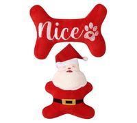 Genérico Squeaky Toys for Dogs, 2 Pack Biting Toys for Puppies, Bite-Resistant Teeth Cleaning Squeaky Plush Toy for Small to Medium Dogs Teething Training Reduce Boredom