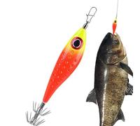 Genérico Squid Jig, Multi-Hook Artificial Baits, Luminescent Saltwater Squid Jig, for Cuttlefish Sleeve-Fish Octopus Boat River Dock Lake Stream Pond Ship Outdoor Anglers
