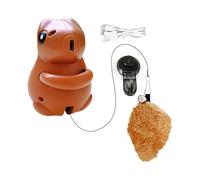 Genérico Squirrel Cat Toy, Rechargeable Plush Interactive Teaser, 4.13x2.76in Hangable with Suction Cup Hanger, Pet Play Training Toy, Boredom Relief for Cats, Fun Pet Supply