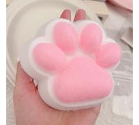 Genérico Squishy Handmade Cat Paw Squishy, Handmade Squishy Big Cat Paw Silicone Squeeze Toy, 5 Inch Handmade Squishy Cat Paw, Anxiety Relaxation for Adults Kids Teenagers (White)