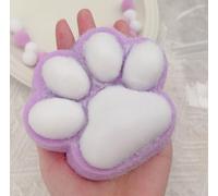 Genérico Squishy Handmade Cat Paw Squishy, Handmade Squishy Big Cat Paw Silicone Squeeze Toy, 5 Inch Handmade Squishy Cat Paw, Anxiety Relaxation for Adults Kids Teenagers (Purple)