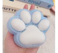 Genérico Squishy Handmade Cat Paw Squishy, Handmade Squishy Big Cat Paw Silicone Squeeze Toy, 5 Inch Handmade Squishy Cat Paw, Anxiety Relaxation for Adults Kids Teenagers (Blue)