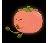 Genérico Squishy Night Light For Kids,Cute Persimmon Silicone Night Lights | 3 Level Dimmable, Touch-Sensitive, Rechargeable, Nights Light For Kids, Soothing Bedtime Ambience