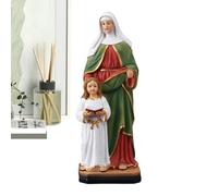 Genérico St Anne Statue Figurine | 30.5x12x11.2cm Saint Anna and Child Resin Figurine, Elegant Design Religious Art Collectible, Easy To Clean Decorative Statue For Living Room Bedside Church