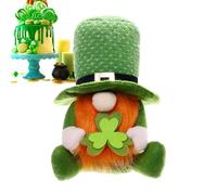 Genérico St Patricks Day Gnomes | Green Leprechaun Faceless Dwarf Shamrock Tiered Tray Decor | Shamrock Ornament Swedish Tomte Collectible Figurines for St.Patrick's Day Shelf Decor