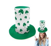 Genérico St Patricks Day Hat, Festive Topper, Irish Headwear with Shamrock Feature, Green Velvet Leprechaun Cap, Emerald Base with Festive Style, Costume Accessory for Party and Parade