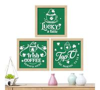 Genérico St Patricks Day Wall Decor - Shamrock Wall Decoration | Hanging Art with Festive Green Theme, Holiday Home Accent for Living Room, Seasonal Display Ornament, Irish Celebration Sign