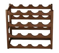 Generico Stackable Rack, 20-Bottle Wooden Wine Holder, 16.93x9.45x13.78