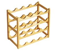 Generico Stackable Rack, 20-Bottle Wooden Wine Holder, 16.93x9.45x13.78