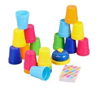 Genérico Stacking Cups Bath Toy | 5.6x4.8cm Educational Thinking Game | Nesting Toys For Kids | Speed Training Sports Stacking Cupss Fors Party Challenge & Competition Travel Games, 18 Pcs Set