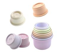 Generico Stacking Cups For Rabbits - PP 28.8x8.3x8.3cm | 8Pcs Nesting Rabbit Toys Of Different Sizes | Enrichment Toys For Bunny, Small Animals, Hiding Food And Playing