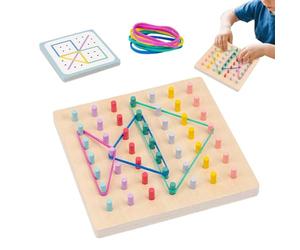 Genérico Stacking Peg Board Set Toy - Geometric Educational Game, Color Matching Pegboard For Children Boys Girls Parents Home Indoor School Birthday, Fine Motor Kit, Visual Sorting Base, Sorting Hub