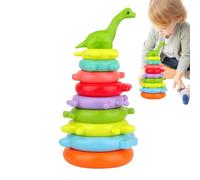 Genérico Stacking Ring Toy, Rainbow Balance Stacking Game, ABS Material, Preschool Learning Stacker Toy, Fine Motor Skill Builder, Educational, For Traveling Schools Daycare, 1 Set
