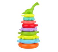 Genérico Stacking Ring Toy, Rainbow Balance Stacking Game, Preschool Learner Stacker Plaything, 12.01x5.51 Inches Colorful and Educational for Travel, Schools, Daycare Centers