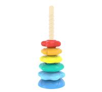 Genérico Stacking Rings - Rotating Stacker For Early Learning | ABS with Rainbow Color Layers, Sensory Sorting Tower Toy, Development Play Set For Boys Girls Birthday