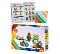 Genérico Stacking Toys, Learning Activities, Easy Grip Lightweight Pieces Creative Play Stackable Design Skill Building Portable Set, Building Blocks Pyramid Stacking Toys for Kids