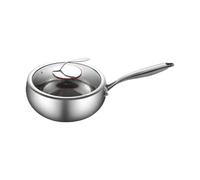 Genérico Stahlhammermuster Titanium Pot - Unlimited On Wokpfanne Induktion 28 cm, katzfeste Titanium 6X Antihaftversiegelung, Thermo-Signal bei idealer Brattemperatur, für alle Herdarten geeignet