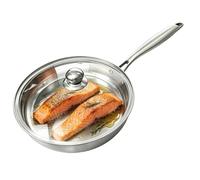 Genérico Stainless Pan Rustproof Nonstick Food-Grade Kitchen Suplies | Stainless Steel Skillet Cooking Pan for Home Apartment Caping Egg Pancake Steak Induction Gas Stove Cooker