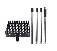 Genérico Stainless Steel Adjustable Long Handle 2 In 1 For Farm Garden Sand Horse Poultry Pet Rabbit Cat Litter Animal Waste | Dog Poop Rake Shovel - Chicken Scooper For Poop -