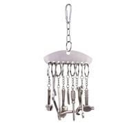 Genérico Stainless Steel Bird Toys- Heavy Duty Metal Build, Interactive Puzzle Foraging Game | Stainless Steel Parrot Toy, Boredom Relief Educational Game Parrot Chew Hand Tools For Lovebirds