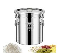 Genérico Stainless Steel Canister,Airtight Leak-Proof | Kitchen Food Storage Bucket | For Flour Bread Household Bar Bar Counter Countertop