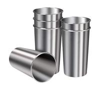 Genérico Stainless Steel Cups - 6 Pieces Stackable Metal Drinking Cups | Stackable Shatterproof Tumblers | Unbreakable Tumbler 20oz | Shatterproof, Healthy, Durable for Cocktail Beer Cold Drinks