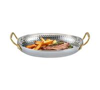 Genérico Stainless Steel Dishes - Fish Plate with Handles | Seafood Serving Tray | Microwave Safe, Heat-Resistant, for Lobster Tomahawk Steak, 304 Stainless Steel, 18x12.5x3cm